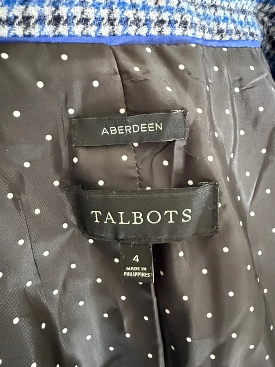 Talbots Blue Houndstooth Sport Coat wool
Blend - Picture 5 of 6